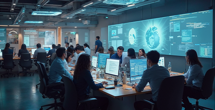 Team collaboration illustration