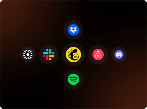 Seamless integrations dashboard illustration dark mode